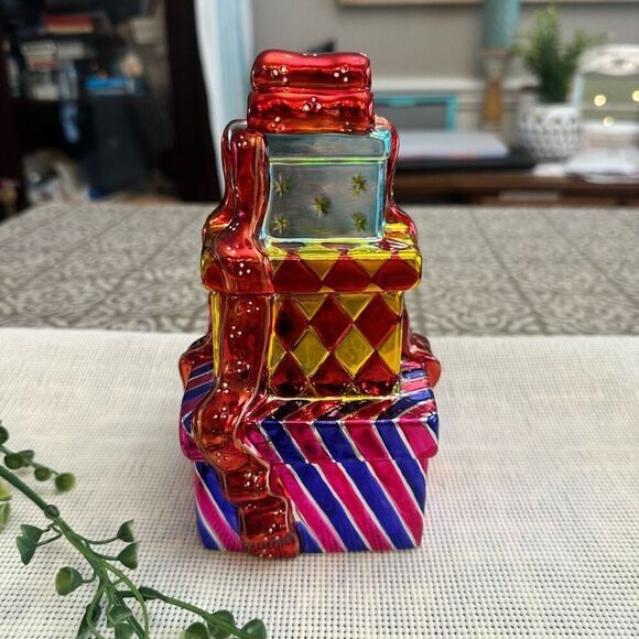 Christopher Radko Christmas Tower Of Treasures 2004 Vintage Candy Jar Trinket - Picture 4 of 9